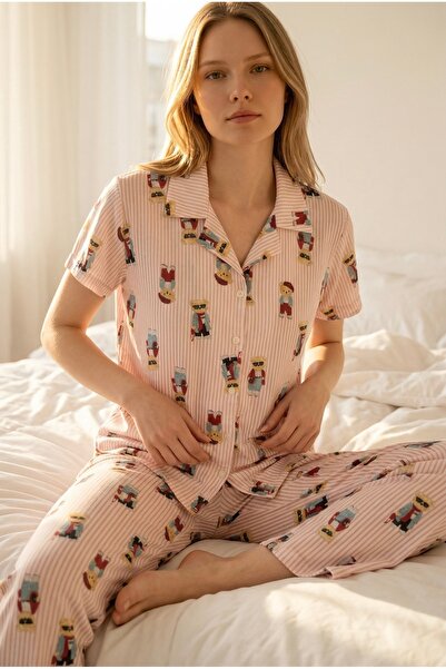 Pijamacs Σετ πιτζάμας - Μπεζ - Μακρύ