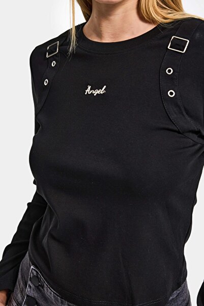 it's basic Women's Black W5 Special Design Bodysuit with Accessory Detail