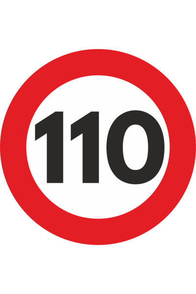 Avex Reflectorizant " Limită de viteză "   Autocolant – 110 km/h