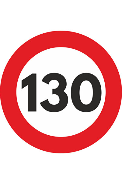 Avex Reflectorizant " Limită de viteză "   Autocolant – 130 km/h