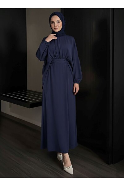 Foremia Tied Double Dress-Navy Blue