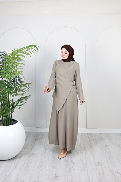 ELBİSHE Hijab Dress with Side Tie Detail