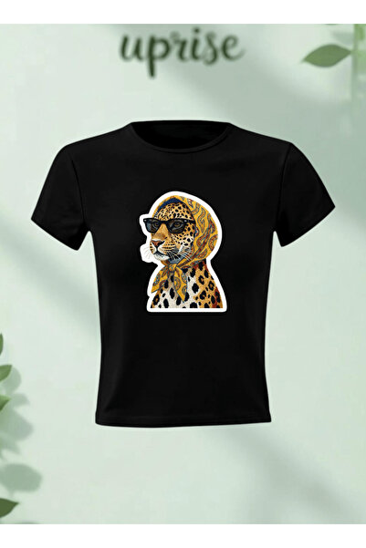 Vordevia Cool majica kratkih rukava od pamučne likre sa leopard printom