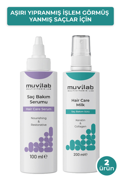 muvilab Milk Keratin Saç Bakım Yağı Sütü İsı Koruyucu Kolay Saç Tarama Spreyi...