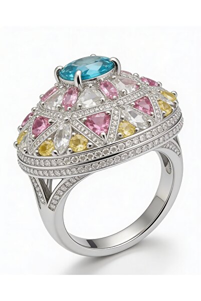 LABELRM Aqua Multi-Stone Statement Ring