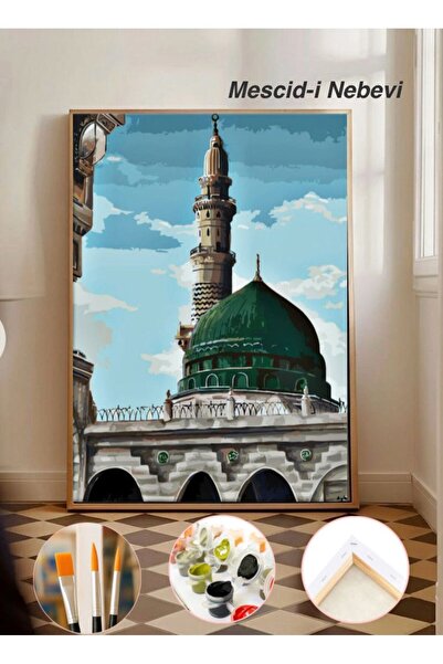 TT ART Sayılarla Boyama 40x50 Cm Tuval Seti Fırça Boya Dahil Çıtaya Gerili - ...