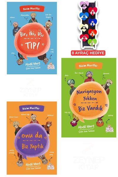 Nesil Çocuk Yayınları Bizim Mucitler-Bir,İki,Üç,Tıp!-3 Kitap Set-8'li Özel Ta...