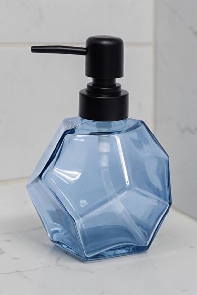 Bereketli Store Μπλε Δοχείο Υγρού Σαπουνιού με Σχέδιο Πρίσματος |   Διακοσμητ...