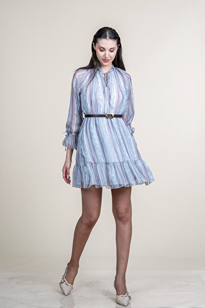 MissVina Φόρεμα από τούλι και σιφόν με ζώνη 50383