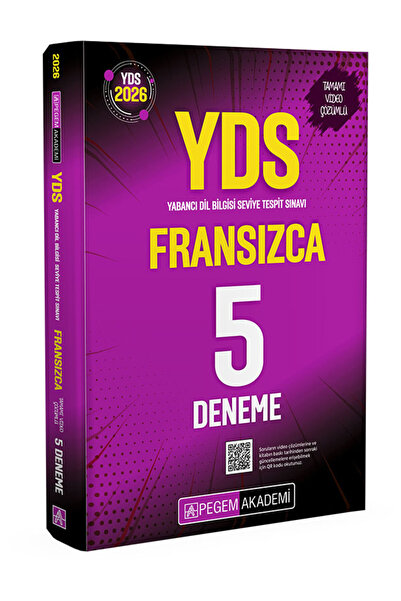 Pegem Akademi Yayıncılık 2026 YDS Fransızca Tamamı Video Çözümlü 5 Deneme