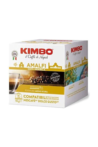 Kimbo Κάψουλες Espresso Amalfi Συμβατές με Dolce Gusto – 16 τεμάχια, 100% Αρά...