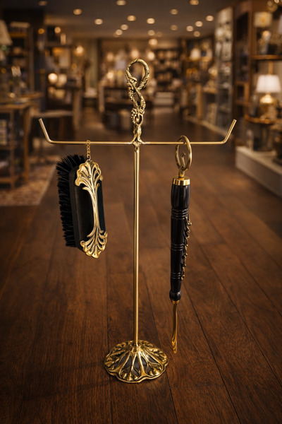 Handmade ESTERHOMEDECOR Σετ βούρτσας για παπούτσια και κεράτα από ορείχαλκο μ...