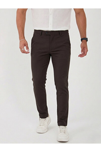 BROCARD Men's Comfort Slim Fit Stretch Woven Fabric Trousers