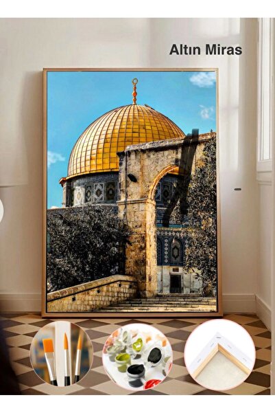 TT ART Sayılarla Boyama 40x50 Cm Tuval Seti Fırça Boya Dahil Çıtaya Gerili - ...