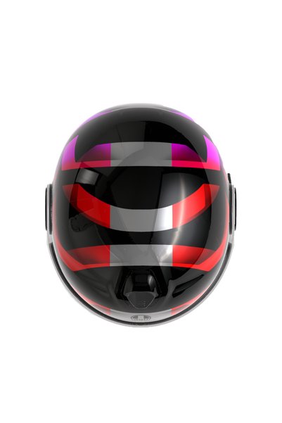 AGV Eteres Camogli Black Red Purple Açık Kask