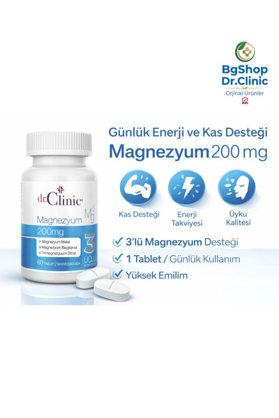 Dr. Clinic Magnezyum Tablet Üçlü Fonksiyon