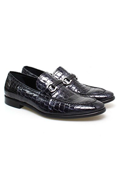 FRANCO CALVANI Gray Color Laceless Genuine Leather Leather Sole Men's Shoes