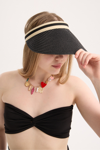 Moda Days Γυναικείο καπέλο από ψάθινο υλικό με ρυθμιζόμενο γείσο, καλοκαιρινό...