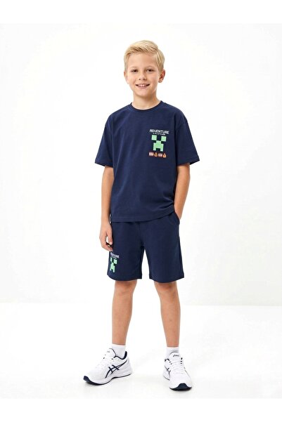 Enie Σετ δύο τεμαχίων για αγόρια: Μπλουζάκι με κοντό μανίκι από βαμβάκι σε σκ...