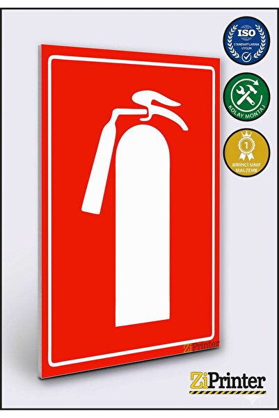ZiPrinter Fire Extinguisher Isg Warning Sign Dekota 35X50 cm
