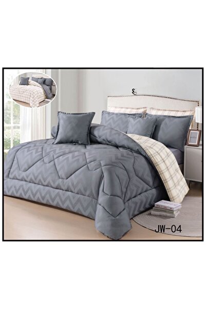 Moon مفرش الصيف الانيق بنفرين 8قطع شكل هندسي متناسق الوجهين