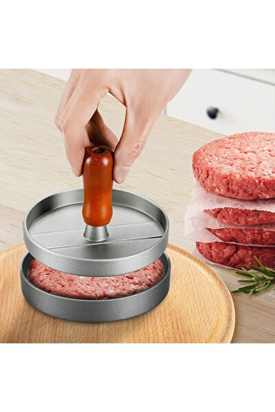 Jet's Home Hamburger Pressi Alüminyum Köfte Kalıbı Köfte Hazırlama Standı 12 Cm
