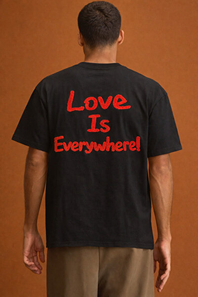 COOL TARZ Ανδρικό μπλουζάκι oversize με στάμπα "Love Is Everywhere" από βαμβάκι