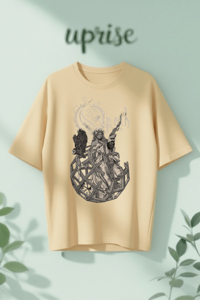 Vordevia T-Shirt - Μπεζ - Oversize