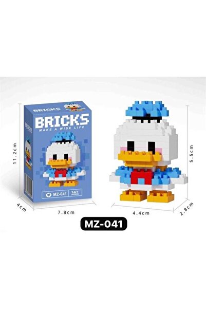 ydn 3D New Bricks Mini Yapi Bloklari Lego Donald Duck Mavi Figür