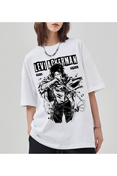 Vordevia Μπλουζάκι Levi Ackerman από βαμβάκι με στάμπα, σε μεγάλο μέγεθος