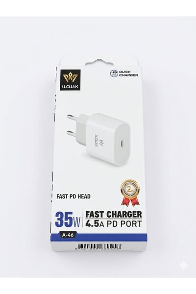 Wowix 35W 4.5A Type-C Kablo Uyumlu Hızlı Şarj Aleti Adaptörü