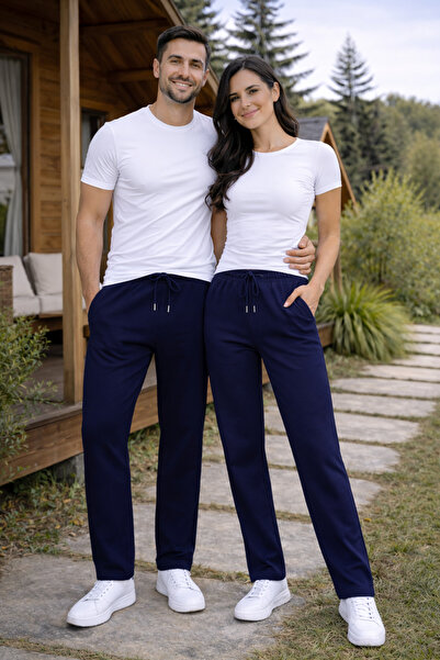 MODABOX Double Set Men's and Women's 2-Yarn Comfortable Fit Pocketed 2-Piece ...