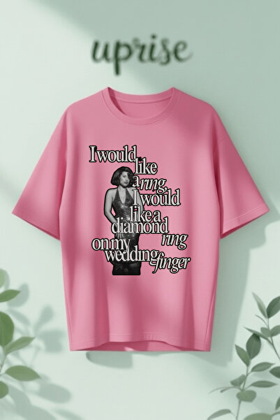 Vordevia Ρέι Θα ήθελα ένα δαχτυλίδι Τυπωμένο βαμβακερό μπλουζάκι oversized