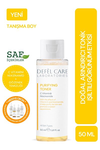 Defel Care Arındırıcı Tonik 50 ml | Gözenek Temizliği & Işıltılı Görünüm