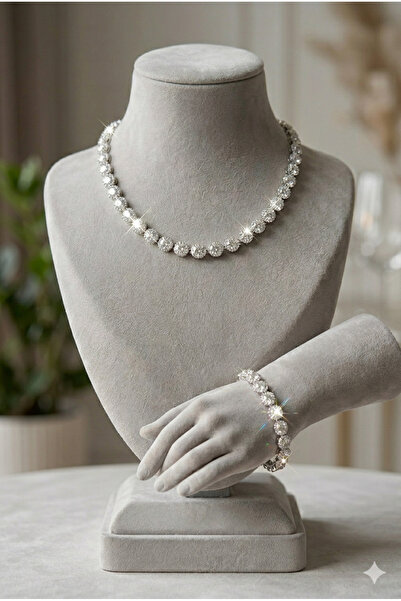 OEM Γυναικείο Σετ Δώρου - Κολιέ Κομψότητας και Εντυπωσιακό Βραχιόλι με Σχέδιο...