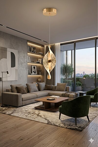 Luxira Aydınlatma Mars Tekli Gold 3 Renk Ledli Modern Led Avize