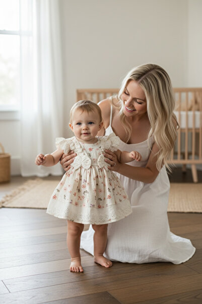 BİANCOFİGLİO Muslin Fabric Girl's Dress