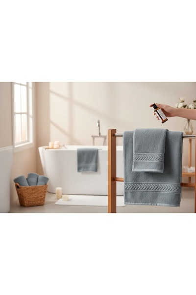 Erca Home Tekstil Ürünleri 100% Cotton Very Stylish and Soft Bath Towel / Dar...