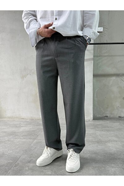 DIFRANSEL JEANS Παντελόνι - Γκρι - Διασταυρούμενη βιβλιοδεσία