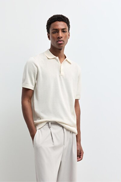 LEFTIES Rib detaylı örgü polo