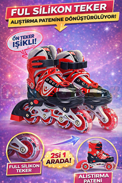 Doğan Oyuncak Dünyası Premium Slikon Tekerli Paten - Işıklı Silikon Tekerli P...