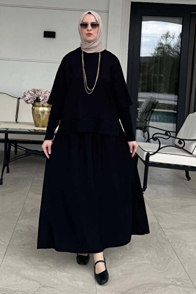 Rabia Şamlı Set Ela Modal Negru