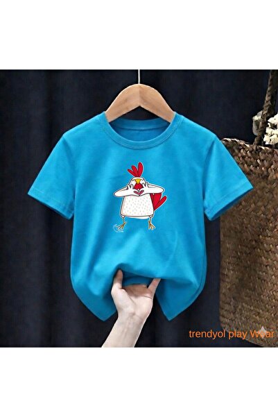 playwear Καρδιά και κόκορας Τυπωμένο 100% παιδικό unisex μπλουζάκι 5 6 -7 8-9...