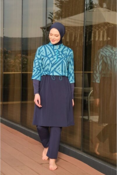 TESMAY Γυναικείο μαγιό με λεπτομέρειες σε σχέδιο λάκι, πλήρως καλυμμένο, με χ...