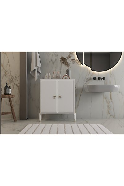 nettrends.net the new trend of shopping Beyaz 2 Kapaklı Ayaklı Banyo Dolabı -...