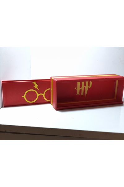 Harry Potter Kalemlik Kutusu Sürgülü Kapaklı 3D Baskı Masaüstü Organizer