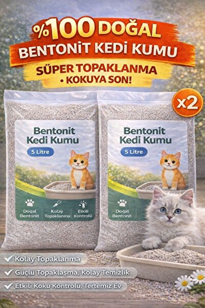 NEXVORİA Bentonit Kedi Kumu 2 li Set (2x5L) , Etkili Koku Kontrolü