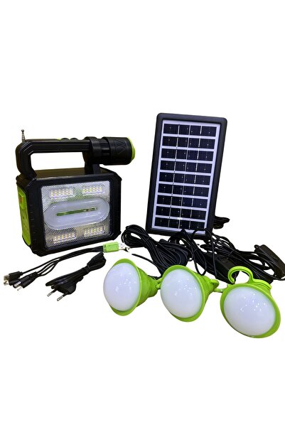 Wision Radyolu Solar Güneş Enerjili Aydınlatma Sistemi Kamp Lambası ( 3 adet ...