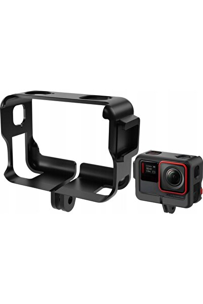TELESIN Carcasă de montare pe cadru pentru Insta360 Ace + Suport pentru picio...