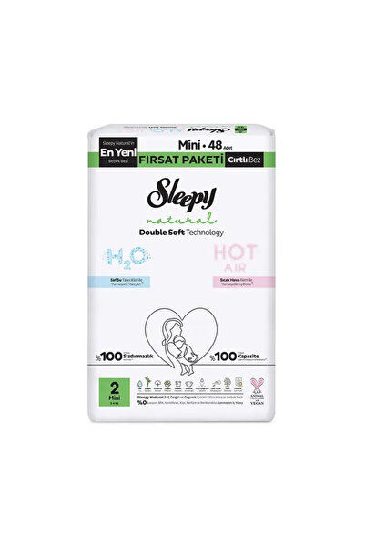 Natural vega Double Soft Bebek Bezi Fırsat Paketi 2 Beden 48 Adet
